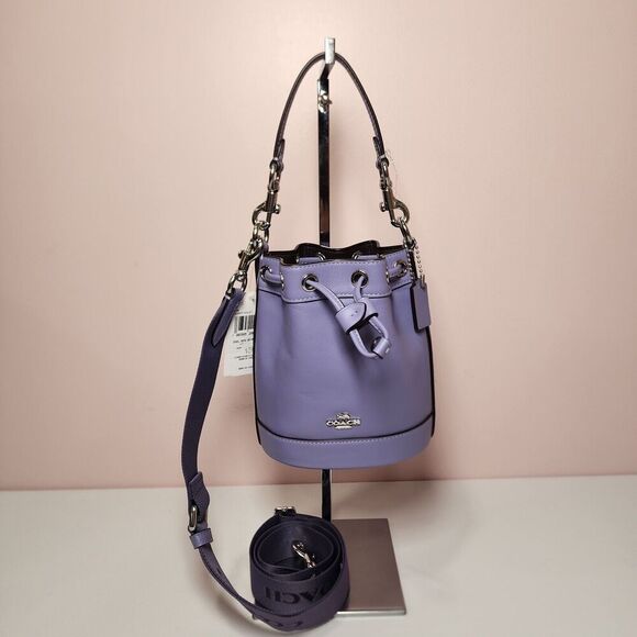 Coach Handbags - NWT Coach Mini Bucket Bag CR144 Silver Light Violet